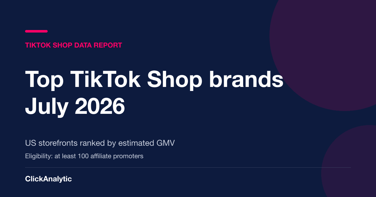 Top TikTok Shop Brands: The US GMV Leaderboard for July 2026